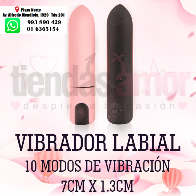 POTENTE VIBRADORx10 EN FORMA DE LABIAL POWER BULLET 